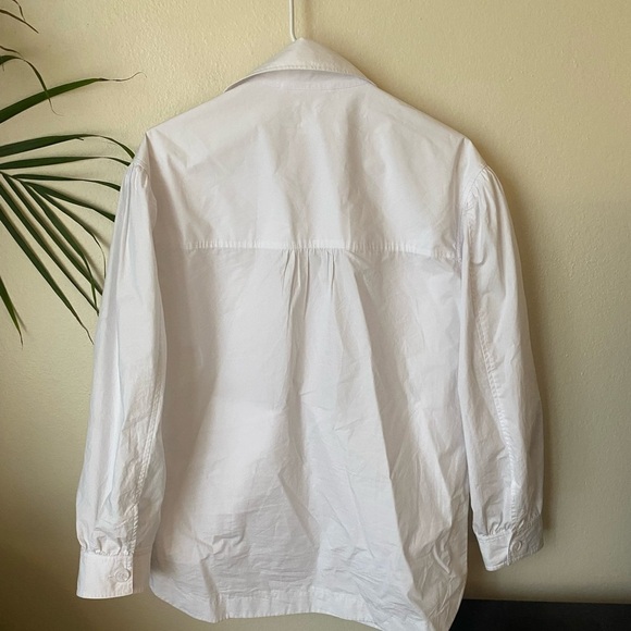Susana Monaco Women’s Poplin Cotton Oversized Shirt White Button Down Size S - Picture 5 of 8
